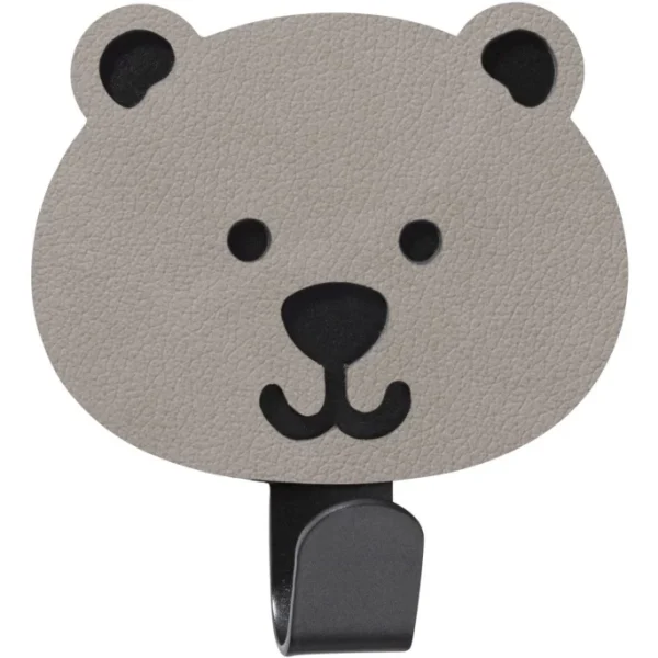 Lind DNA BEAR Nupo KIDS HOOKS Wandhaken – 4er-Set – 4er-Set: 7,5×6 Cm – Light Grey 1