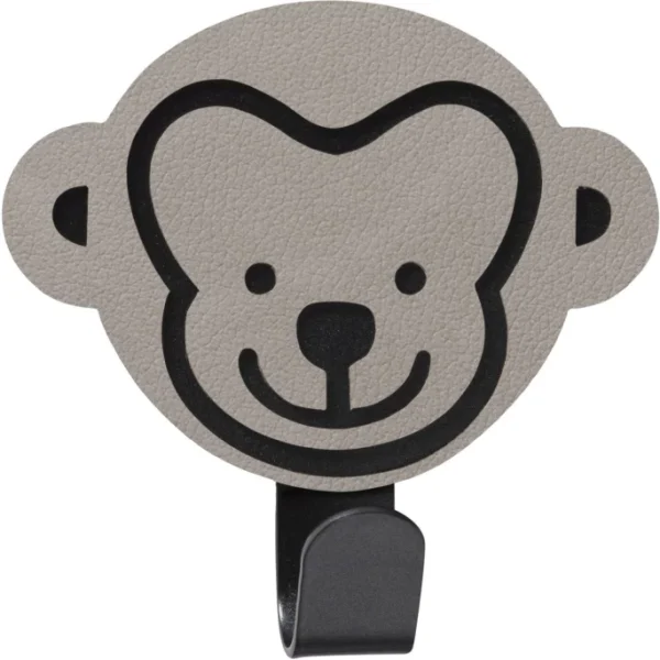 Lind DNA MONKEY Nupo KIDS HOOKS Wandhaken – 4er-Set – 4er-Set: 9×6,5 Cm – Light Grey 1