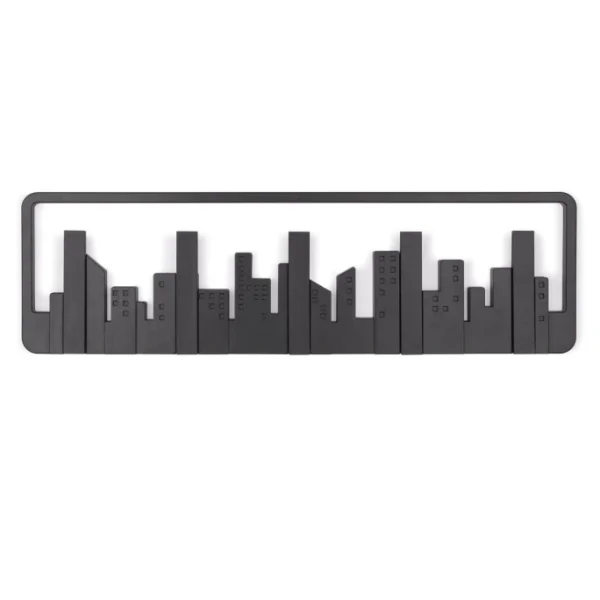 Umbra Skyline Garderobenhaken – 50×15 Cm – Tiefe 9 Cm – Black 1