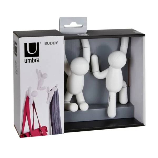 Umbra Buddy Haken 3er-Set – 25x19x8 Cm – White 5